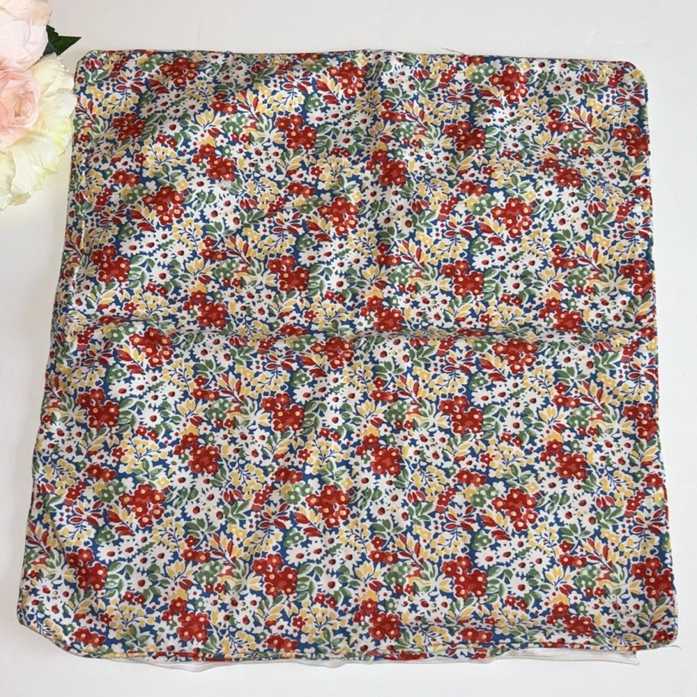 RALPH LAUREN Poppy Floral DECORATIVE PILLOW Sham Red Yellow Blue Green Floral
